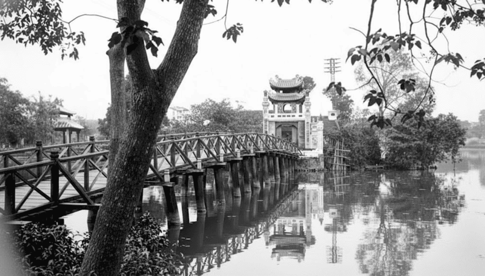 Ngoc Son Temple was built in the 19th century to worship deities and General Tran Hung Dao